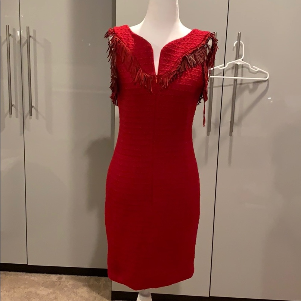 Chanel red dress